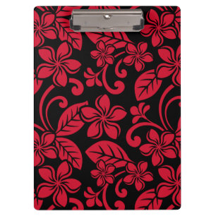 PORTE-BLOC PLUMÉRIE DE L'ÎLE (NOIR/ROUGE)