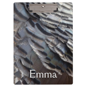 Porte-bloc Plumes de Dindon Sauvage II Design Abstrait de la