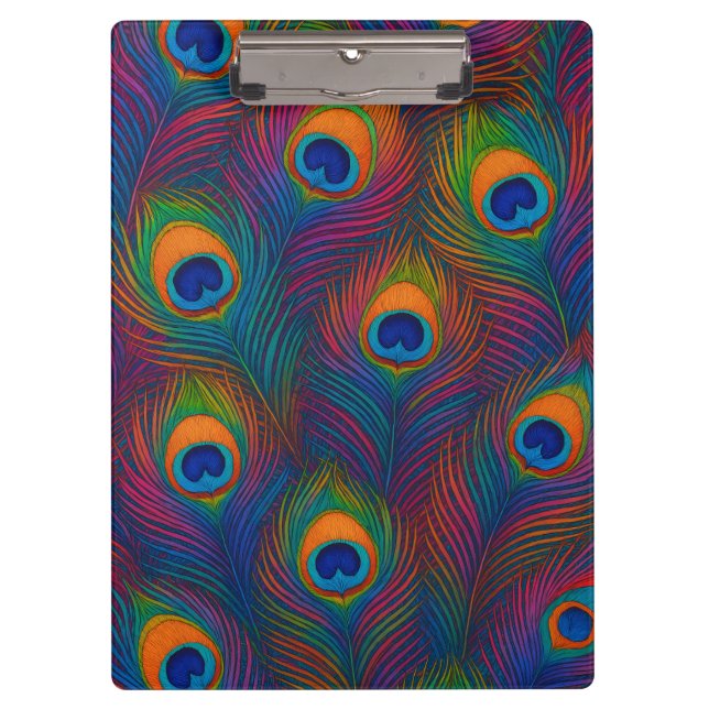 Porte-bloc Plumes de paon brillantes (Devant)