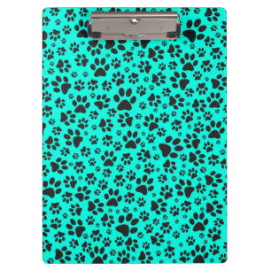 Porte-bloc Poches de chien noir et blanc Pointe Polka sur cya