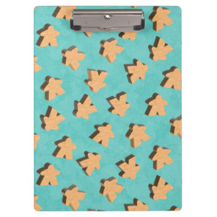 Porte-bloc Poignée en bois sur Turquoise   Jeu de plateau