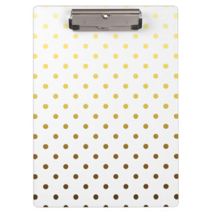 Porte-bloc Point Polka Or Blanc