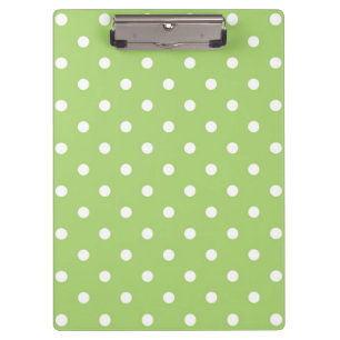 Porte-bloc points blancs et verts lime cool et modernes