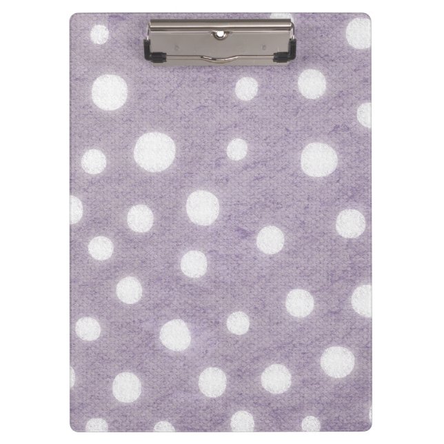 Porte-bloc Points blancs et violets (Devant)