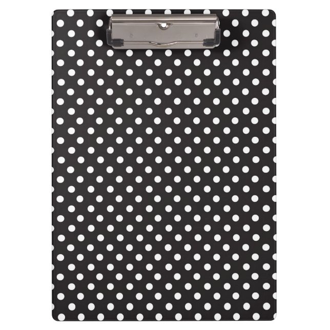 Porte-bloc Points Blancs Noirs Cercles Simples Monochromes (Devant)