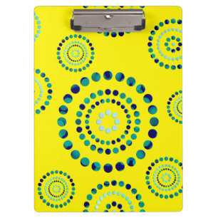 Porte-bloc Points Cercle Puissance Fleurs + votre fond.