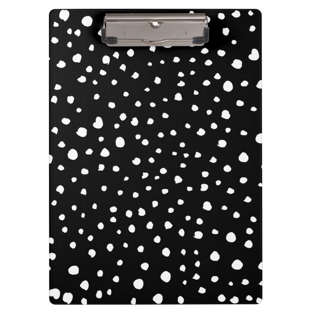 Porte-bloc Points dalmatiens, Zones dalmatiennes, Noir et Bla (Devant)