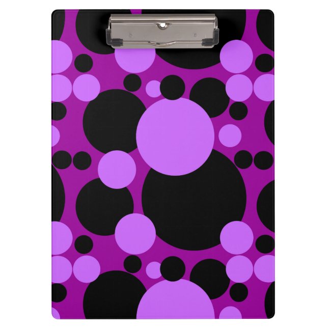 Porte-bloc Points de cercle noir violet porte - bloc à la mod (Devant)