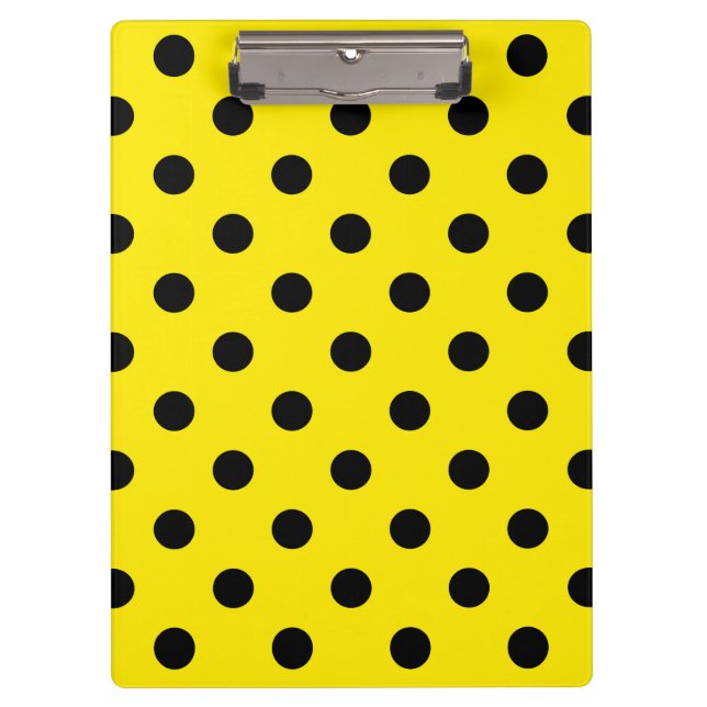 Porte-bloc Points noirs et jaunes (Devant)