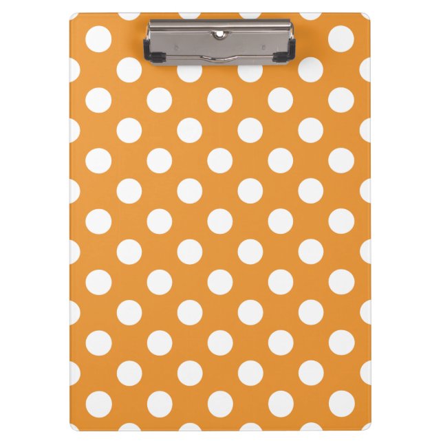 Porte-bloc Pois blancs sur ambre (Devant)