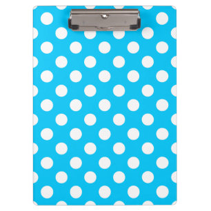 Porte-bloc Pois blancs sur bleu électrique