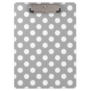 Porte-bloc Pois blancs sur gris
