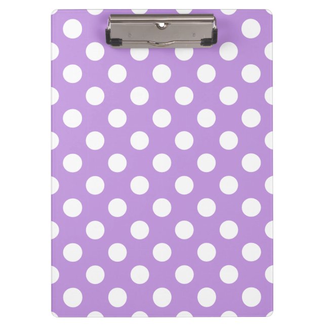 Porte-bloc Pois blancs sur lilas (Devant)