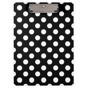 Porte-bloc Pois blancs sur noir