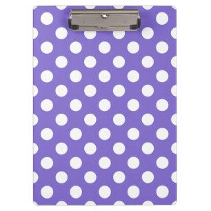 Porte-bloc Pois blancs sur perwinkle