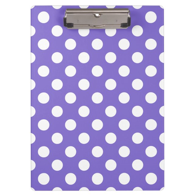 Porte-bloc Pois blancs sur perwinkle (Devant)