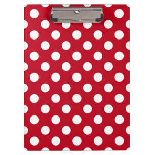 Porte-bloc Pois blancs sur rouge