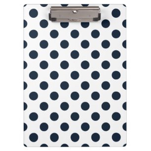 Porte-bloc Pois bleu marine foncé
