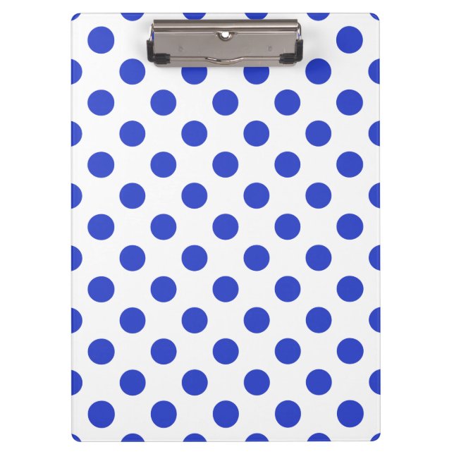 Porte-bloc Pois bleu royal (Devant)