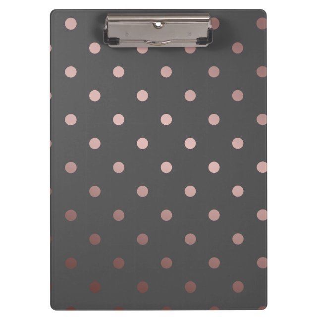 Porte-bloc pois élégants faux rose gris or (Devant)