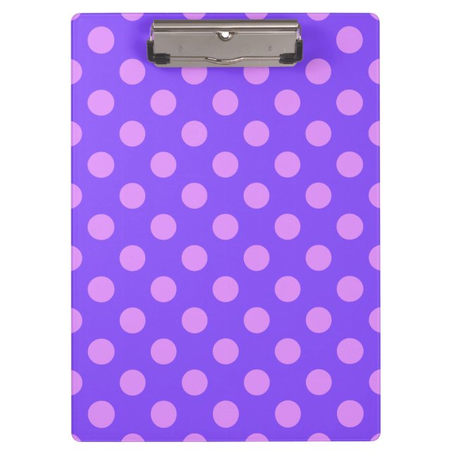 Porte-bloc Pois Lilac sur periwinkle (Devant)