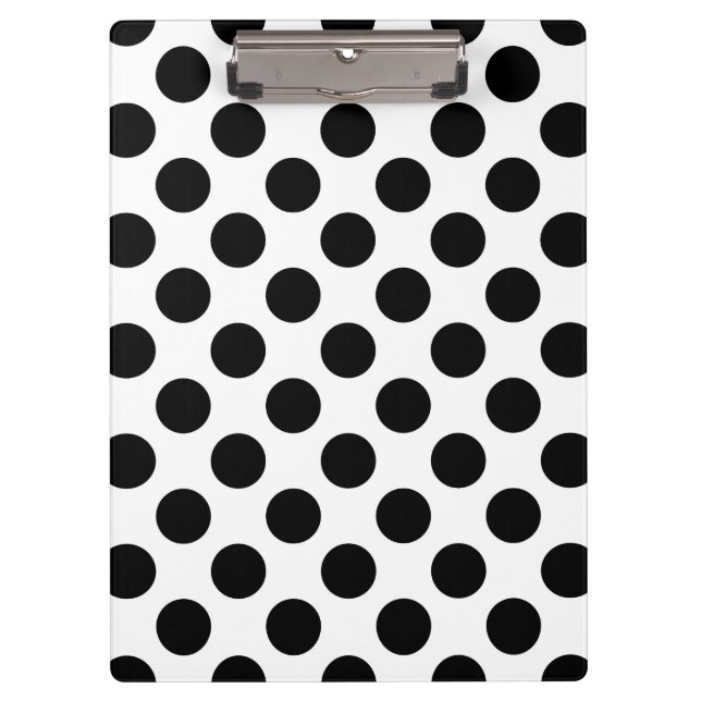 Porte-bloc Pois, Motif Polka Dot, noir et blanc (Devant)