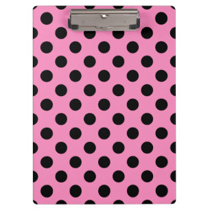 Porte-bloc Pois noirs en rose