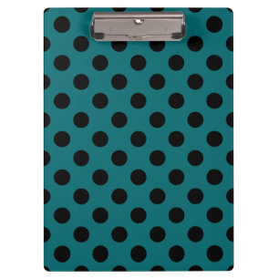 Porte-bloc Pois noirs en turquoise