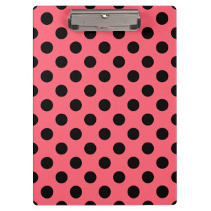 Porte-bloc Pois noirs sur corail