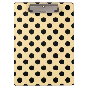 Porte-bloc Pois noirs sur jaune pâle