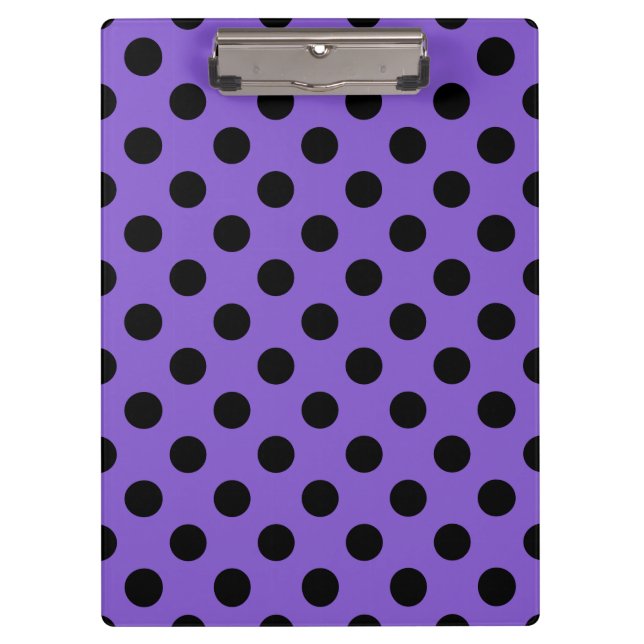Porte-bloc Pois noirs sur lavande (Devant)