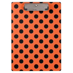 Porte-bloc Pois noirs sur orange
