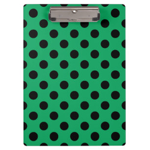 Porte-bloc Pois noirs sur vert frais