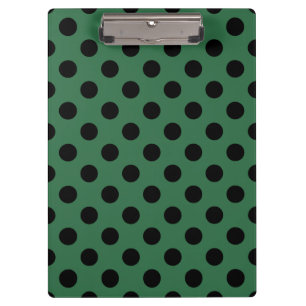 Porte-bloc Pois noirs sur vert kelly