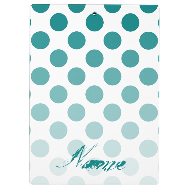 Porte-bloc Pois Ombre Turquoises personnalisés (Dos)