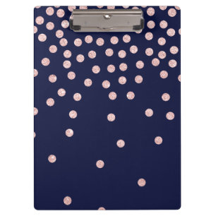 Porte-bloc pois rose girly de confettis de parties
