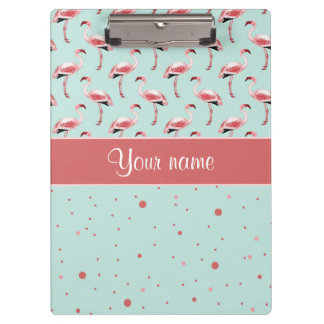 Porte-bloc Pois rose personnalisé de Flamants roses