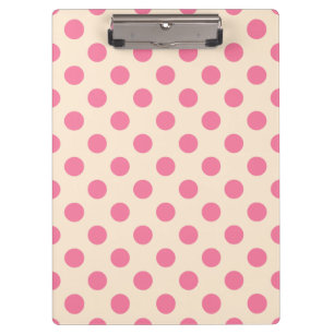 Porte-bloc Pois roses à la crème