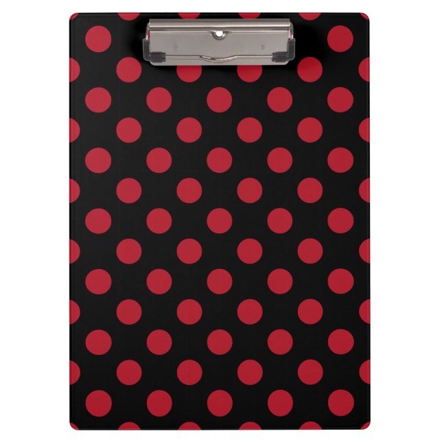 Porte-bloc Pois rouge et noir (Devant)