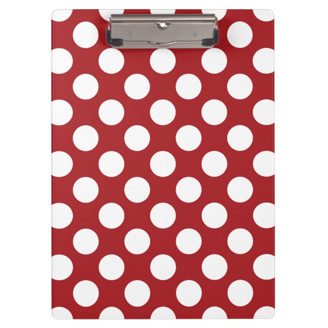 Porte-bloc Pois rouges, Motif à points polka, points, pointil (Devant)