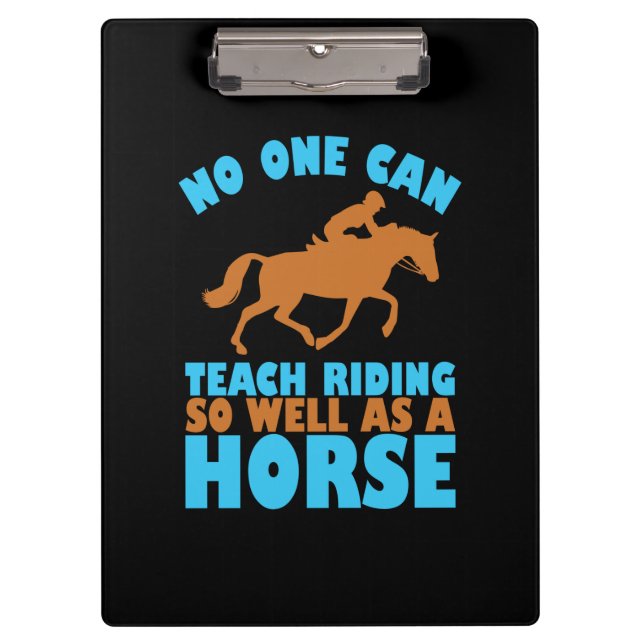Porte-bloc Poison d'Equestrian | No One Can Teach Riding (Devant)