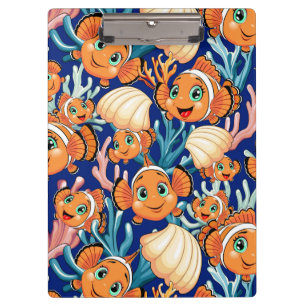 Porte-bloc Poisson clown Dessin animé mignon Famille Sous l'e