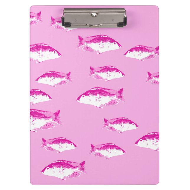 Porte-bloc Poisson rose (Devant)