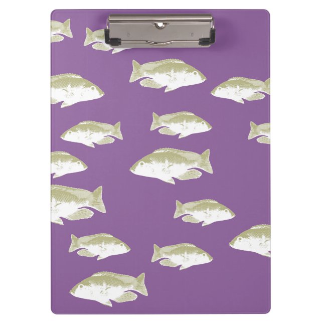 Porte-bloc Poisson sur violet (Devant)