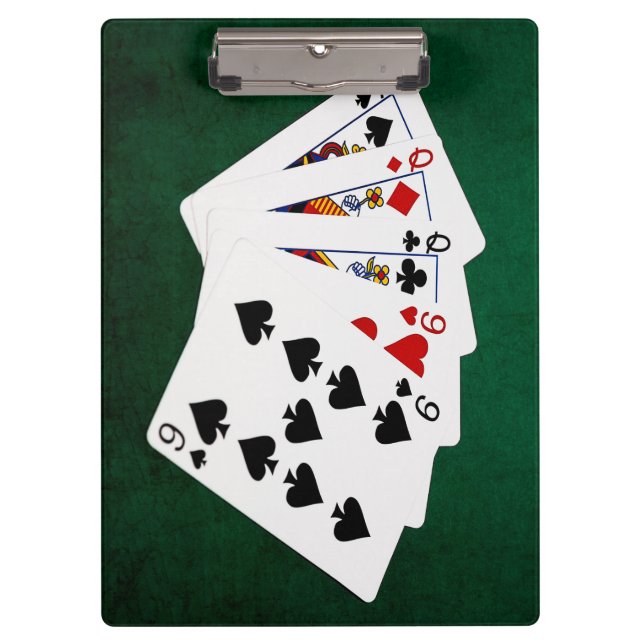 Porte-bloc Poker Hands - Full House - Queen et Nine (Devant)