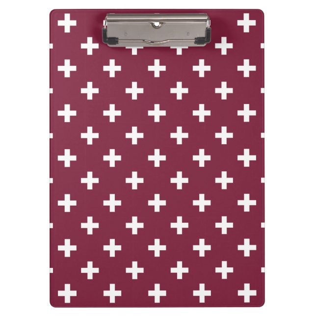 Porte-bloc Polka blanche croise sur mûrier (Devant)