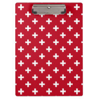 Polka blanche croise sur rouge