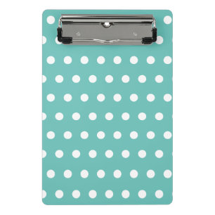 Porte-bloc Polka Dot Mini Porte - bloc (Aqua & White)