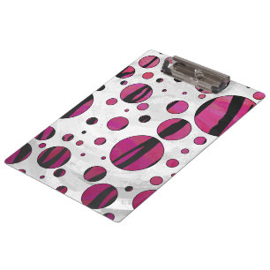 Porte-bloc Polka Dot Tiger rose chaud et noir