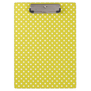 Porte-bloc Polkadot jaune et blanc